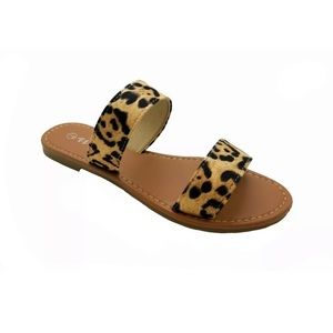 NWOT leopard sandals